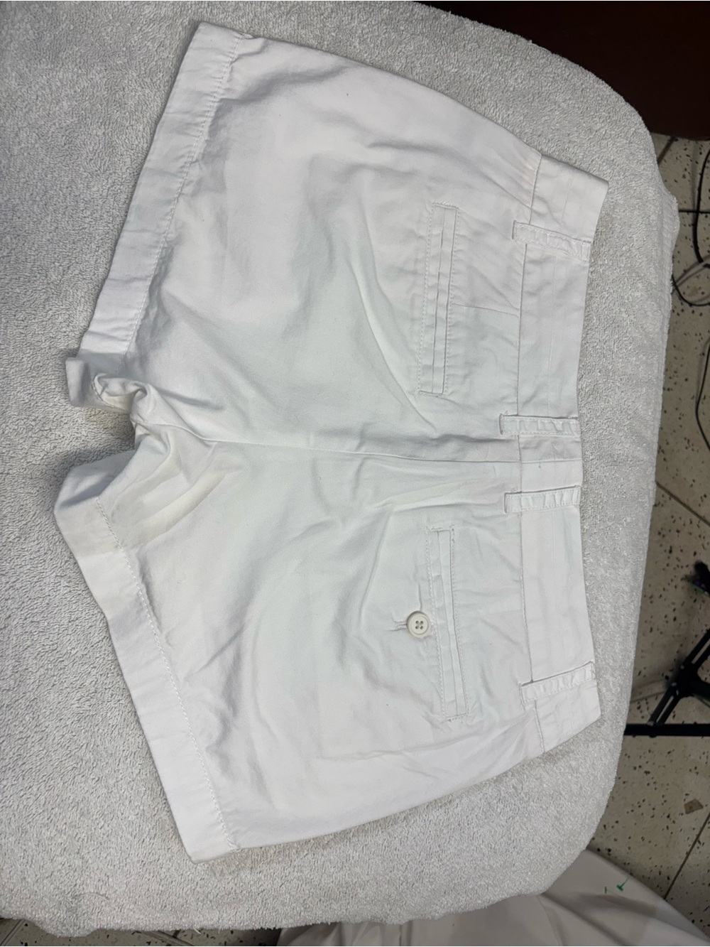 J. Crew White Cotton Shorts with Clean Waistband - Picture 3 of 9